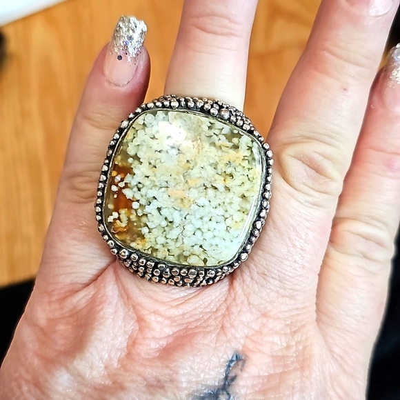 Echo Of The Dreamer Sterling Silver BRUTILIST Jasper Ring - Picture 1 of 8
